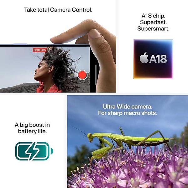 Apple iPhone 16 (128 GB) - Pink