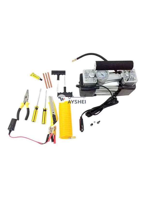 Generic DC 12V Heavy Duty Double Cylinder Air Compressor Kit Set