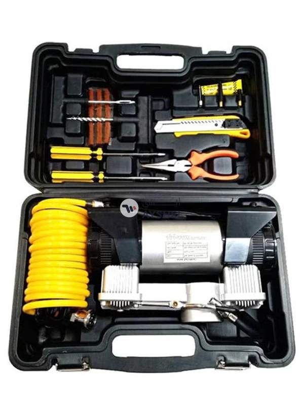 Generic DC 12V Heavy Duty Double Cylinder Air Compressor Kit Set