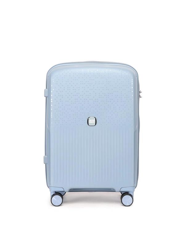 British Tourister 3 Piece Polyproplene Hard Side Spiner Luggage Trolley Set 20/24/28 Inch - Grey Blue