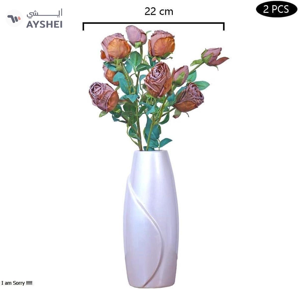 YATAI Pack of 2pcs Artificial Rose Flowers Real Touch Fake Roses with Stem-4-4