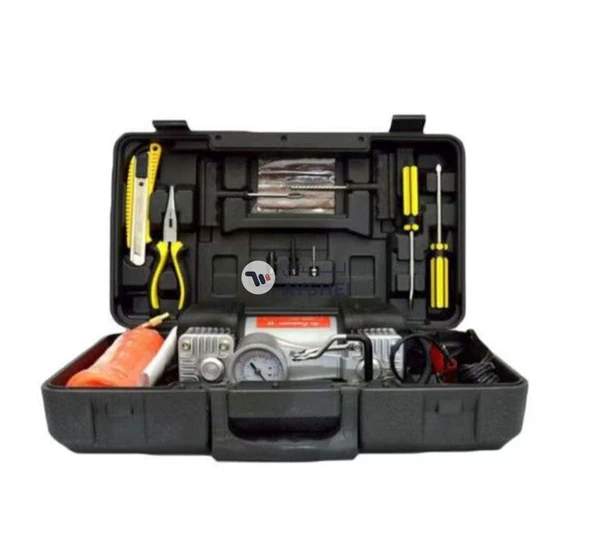 Camel 2-Cylinder Air Compressor With Plastic Tool Box
