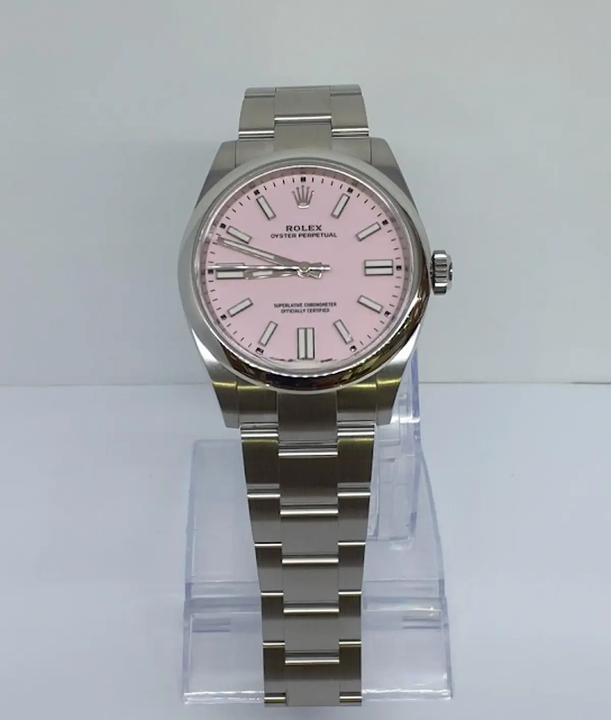 Rolex Oyster Perpetual | 41mm Pink Index Dial | Condition: New | Year of production 2026 | Original box | Original papers-5-5