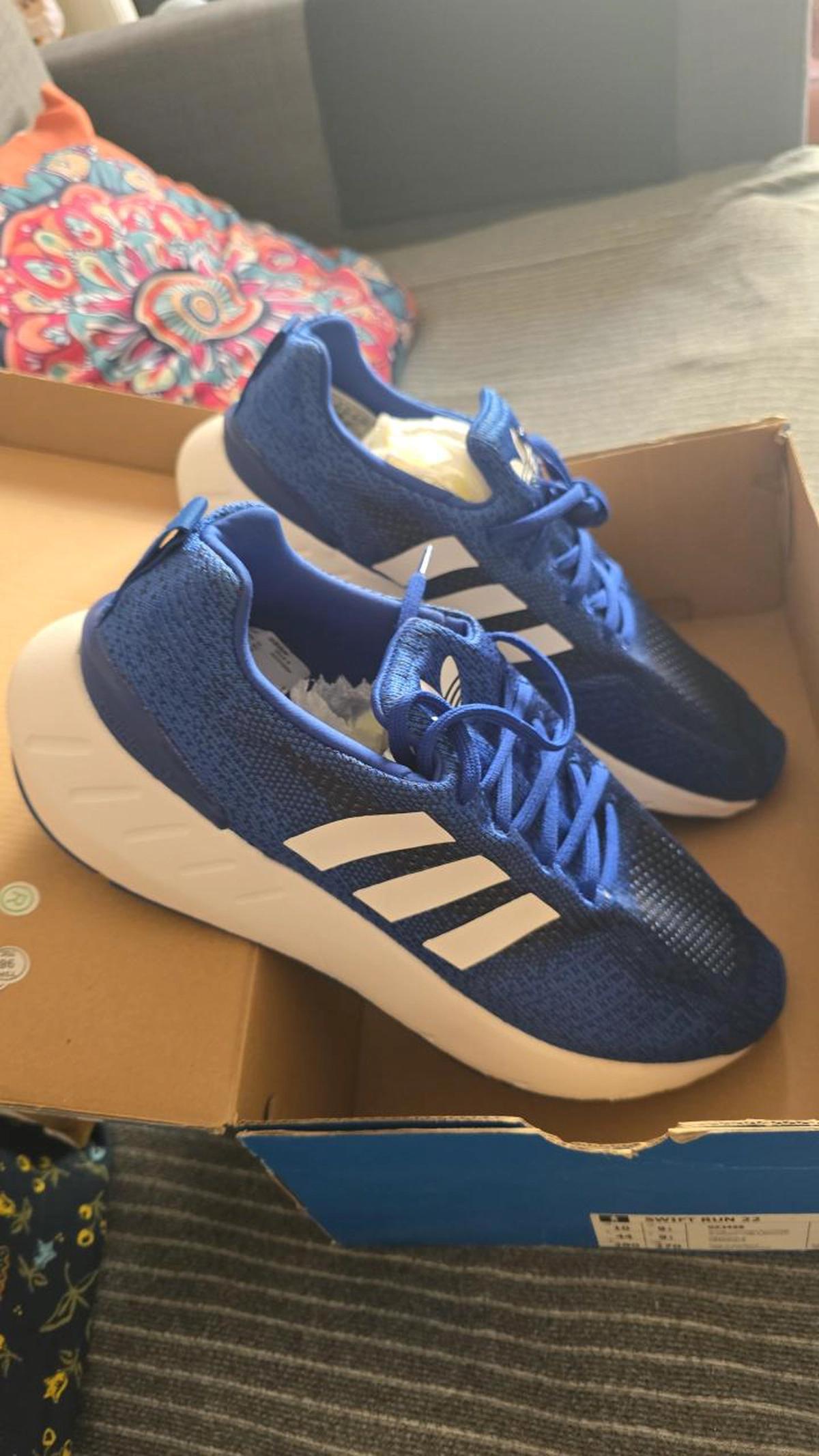 Adidas Originals Men Swift Run 22 Royal Blue White Size 44/ 9.5 /10-1-1