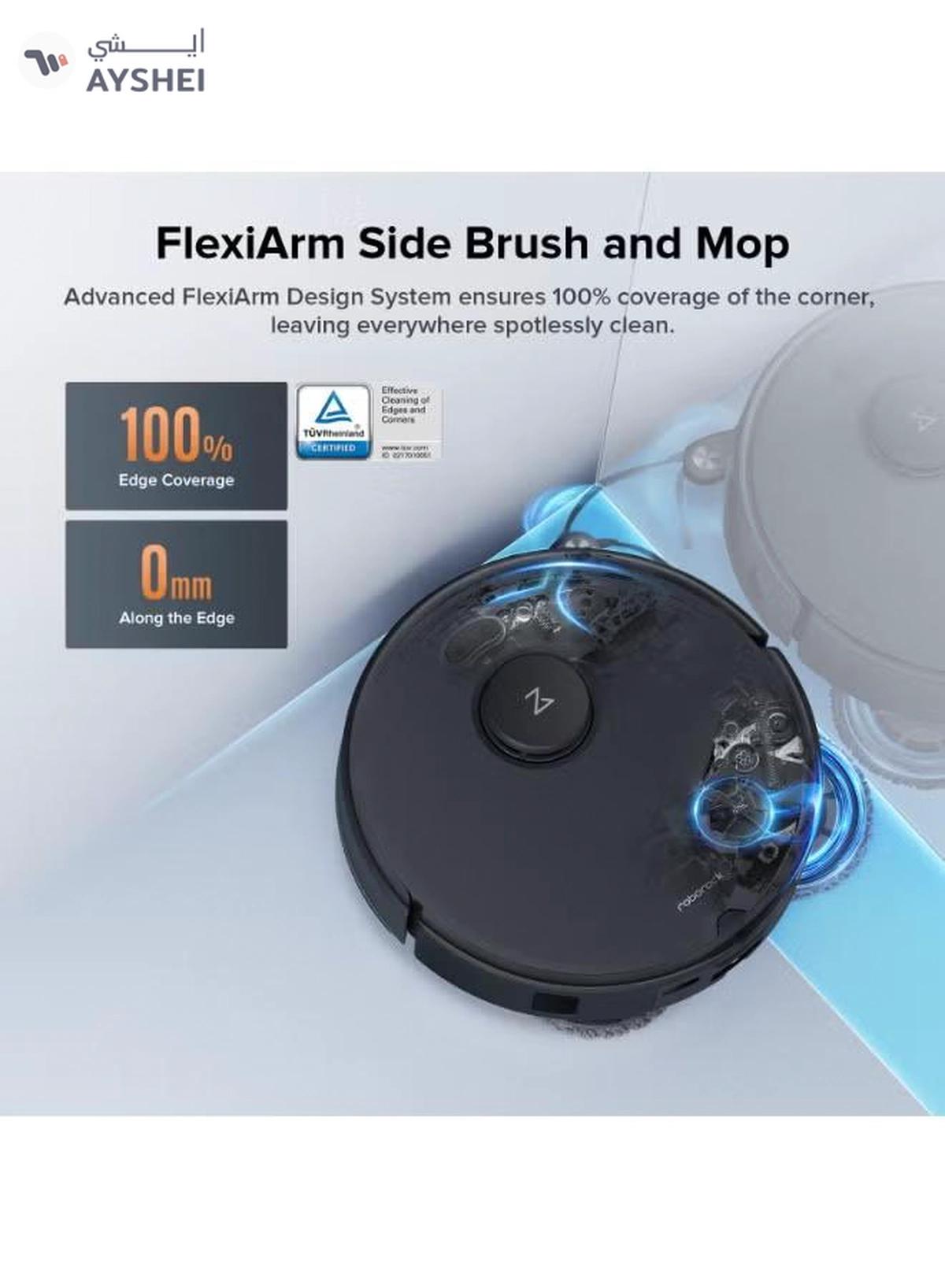 Roborock Qrevo C Pro Robot Vacuum and Mop, 18,500Pa Suction, Dual Zero-Tangling, FlexiArm Side Brush, Hot Water Mop Washing & Warm Air Drying, Self-Emptying&Refilling, Smart Obstacle Avoidance Black-1-portrait