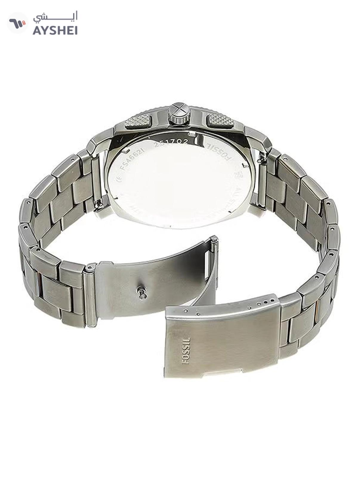 Fossil Men's Water Resistant Analog Watch FS4662 - 42 mm - Silver-1-portrait