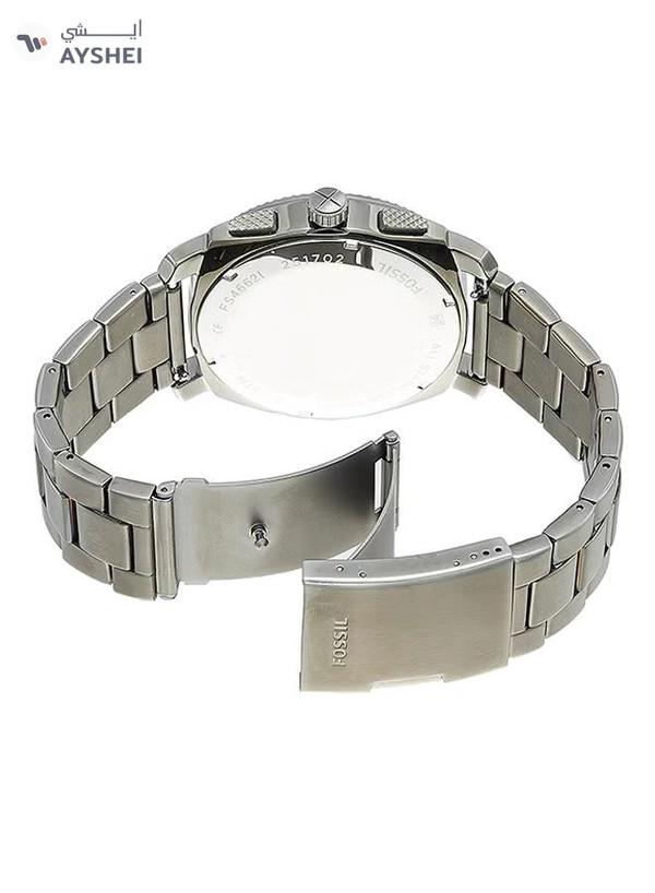 Fossil Men's Water Resistant Analog Watch FS4662 - 42 mm - Silver