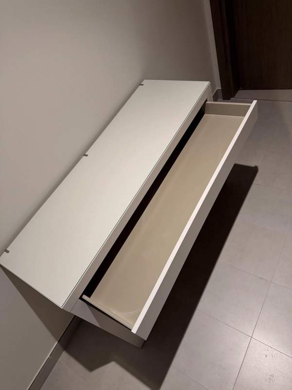 White Console / Vanity with one drawer