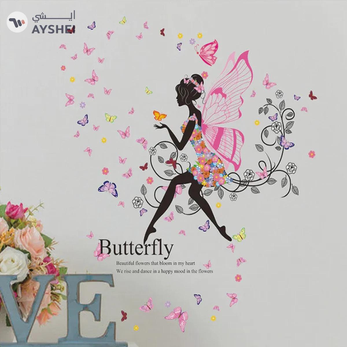 Butterfly Fairy Wall Sticker For Girls Room-3-3