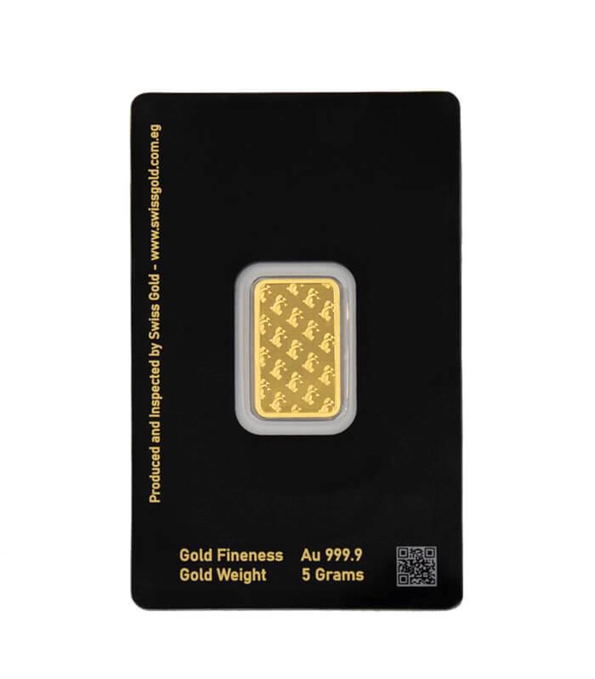 5 Grams Swiss Gold Bar 100% Authentic-0-portrait