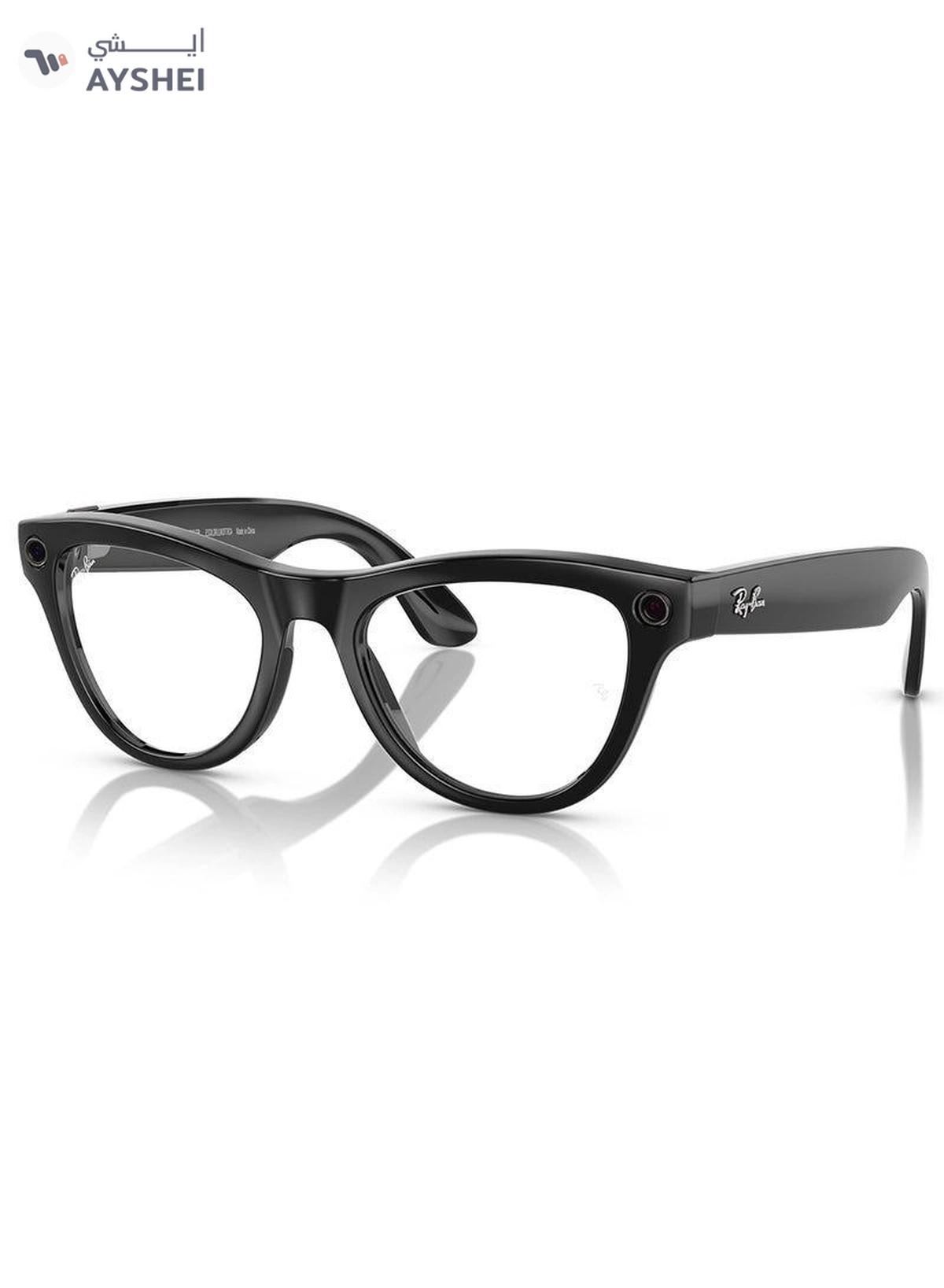 Ray-Ban Wearable x Skyler RW4010 601/MF-52 / Clear to Cerulean Blue Photochromic Lenses Black-0-0