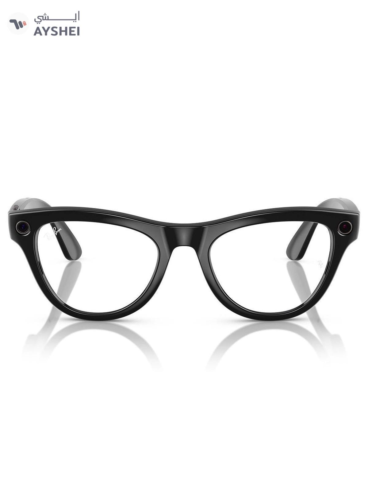 Ray-Ban Wearable x Skyler RW4010 601/MF-52 / Clear to Cerulean Blue Photochromic Lenses Black-2-2