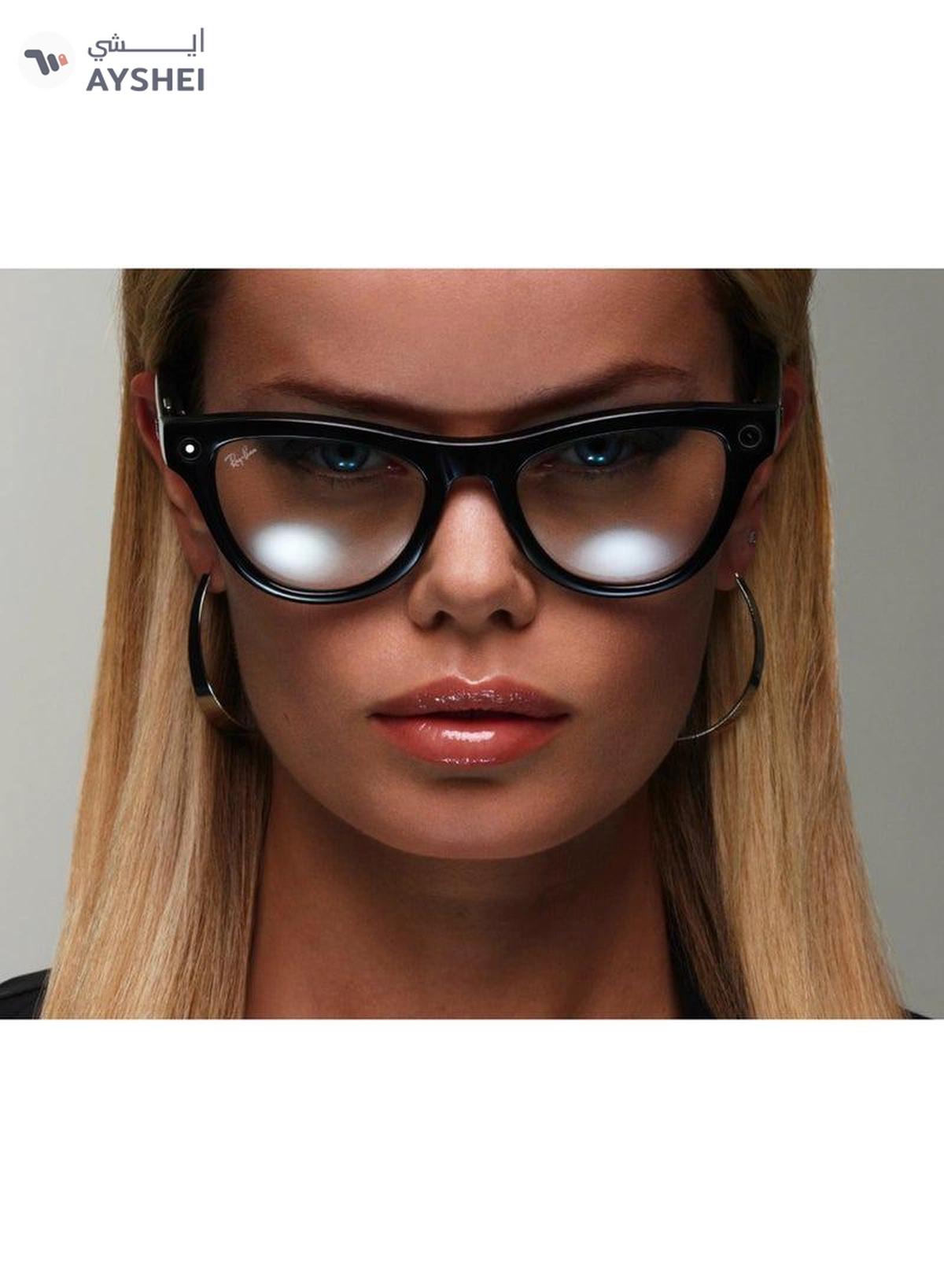 Ray-Ban Wearable x Skyler RW4010 601/MF-52 / Clear to Cerulean Blue Photochromic Lenses Black-3-3