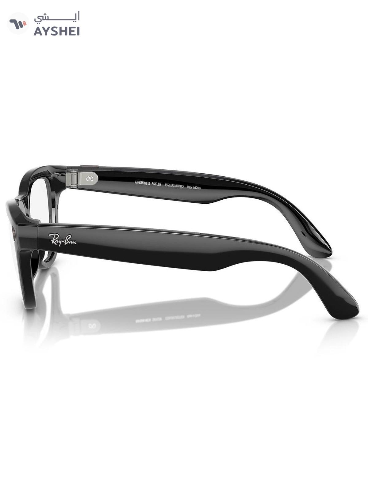 Ray-Ban Wearable x Skyler RW4010 601/MF-52 / Clear to Cerulean Blue Photochromic Lenses Black-6-6