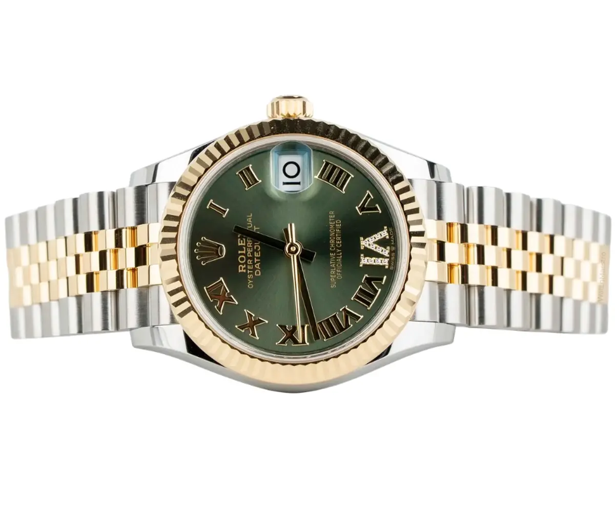Rolex Datejust 31 | Green Roman VI Diamond Dial 31mm | Condition: New | Year of production 2025 | Original box | Original papers-5-5