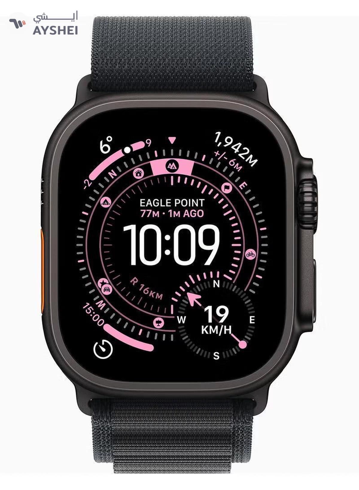 Apple Watch Ultra 3 GPS + Cellular 49mm (TDRA Version) Black Titanium Case With Black Alpine Loop - Large-0-portrait