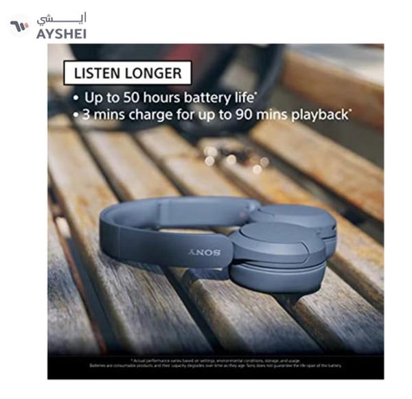 Sony WH-CH520 Wireless Bluetooth On Ear With Mic For Phone Call White