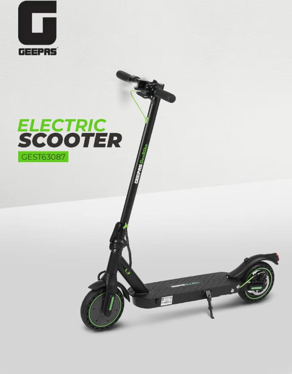 GEEPAS Electric Scooter with Suspension Digital LED Display-0-portrait