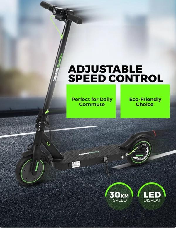 GEEPAS Electric Scooter with Suspension Digital LED Display