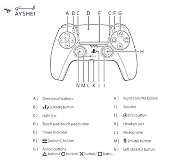 "Sony DualSense Wireless Controller For PlayStation 5 - White "