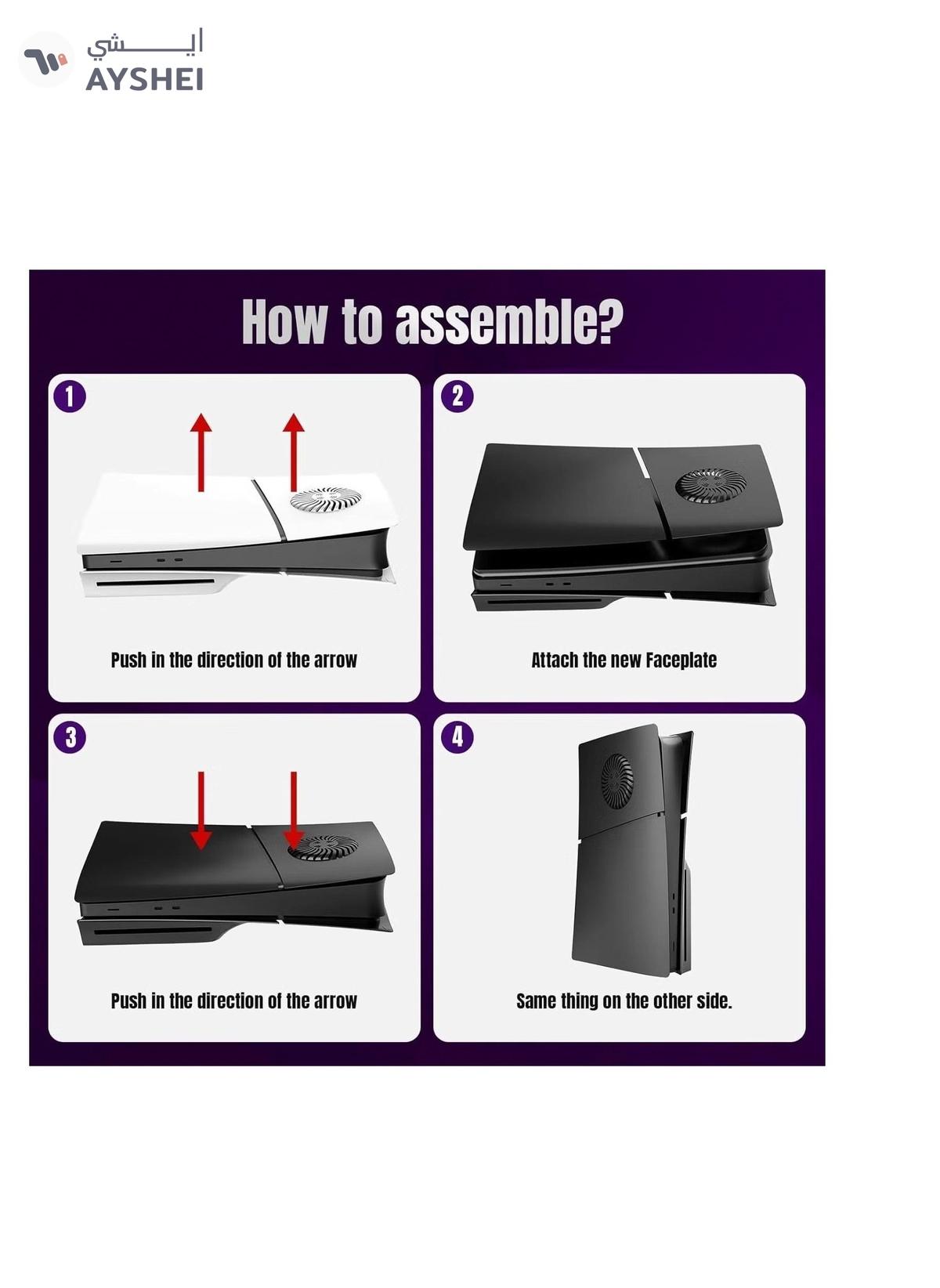 Generic TRIX SLIM Disc Edition Face Plates Cover Skins for PS5 Console, Faceplate Protective-2-2