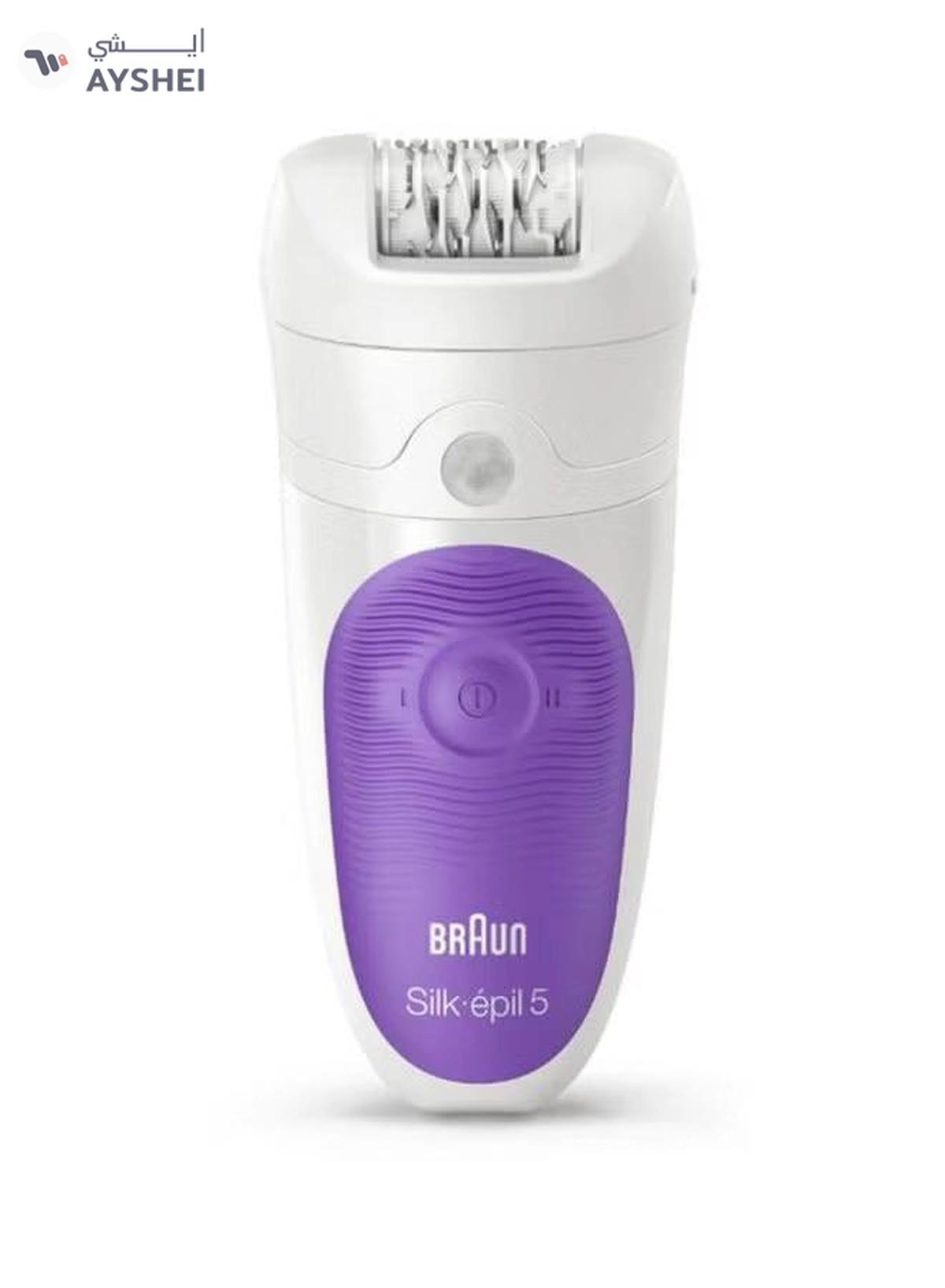 BRAUN Silk Epil 5 Wet And Dry Cordless Epilator With Attachment Set White/Purple-0-portrait