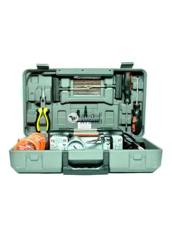 Generic Heavy Duty Camel Double Cylinder Metal Air Compressor and Tool Kit