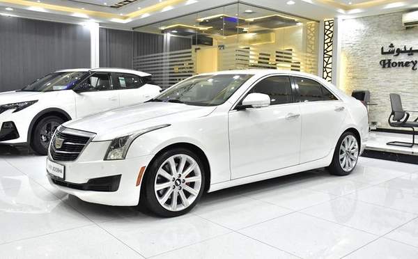 Cadillac ATS ( 2015 Model ) in White Color GCC Specs