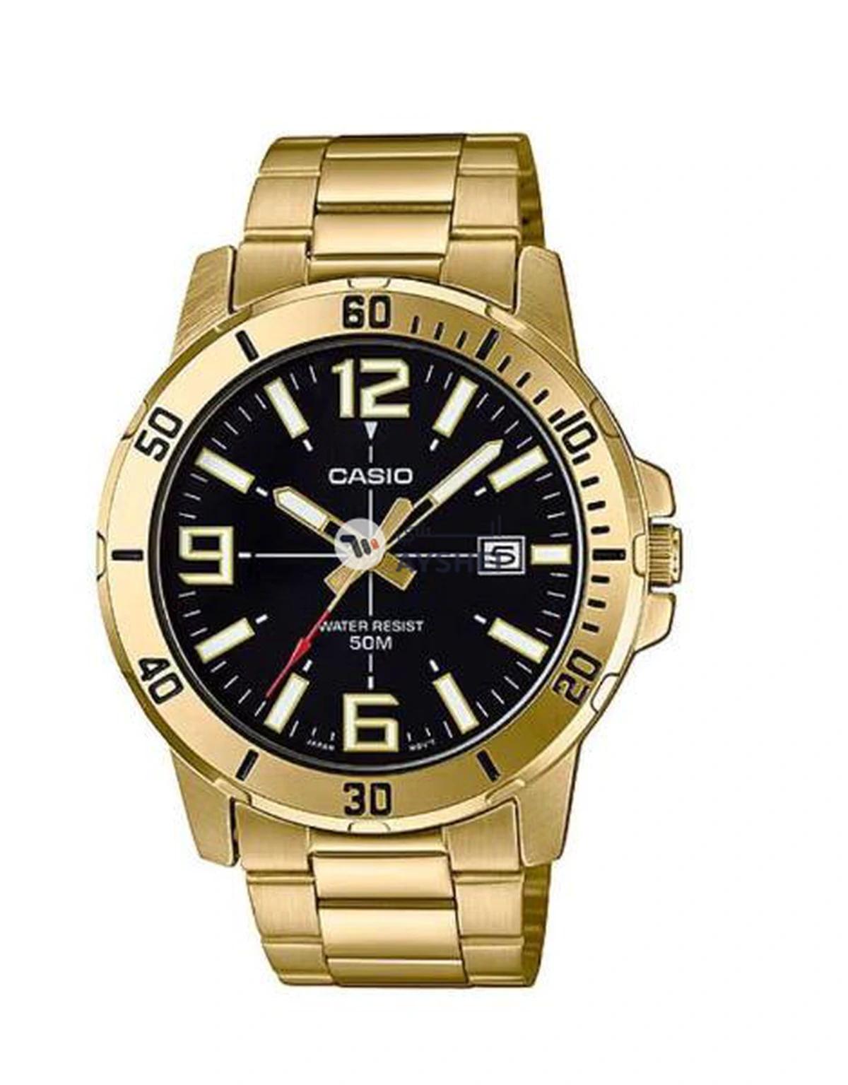 CASIO Men's Enticer Analog Watch MTP-VD01G-1BV - 45 mm - Gold-0-portrait
