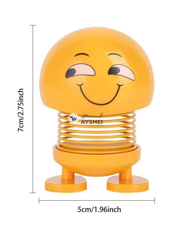 Generic 6-Piece Smiley Emoji Bobblehead For Car Decoration Set