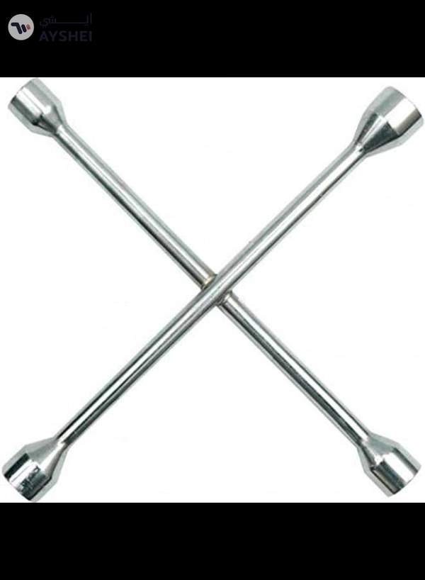 ABBASALI Auto Car Van Truck Tire Tyre Cross Lug 4 Way Nut Wrench