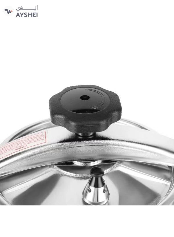 DELCASA 9 Liter Aluminum Pressure Cooker Equipped With Multi Safety Device And Unique Pressure Indicator Durable Aluminum Alloy Construction With Firm Handles Silver
