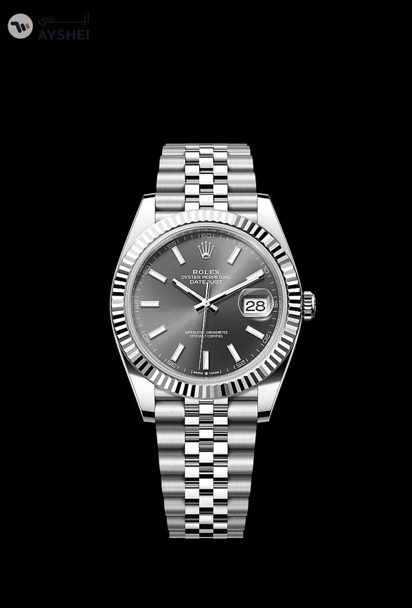 Rolex Datejust Oyster, 41 mm, Oystersteel and white gold