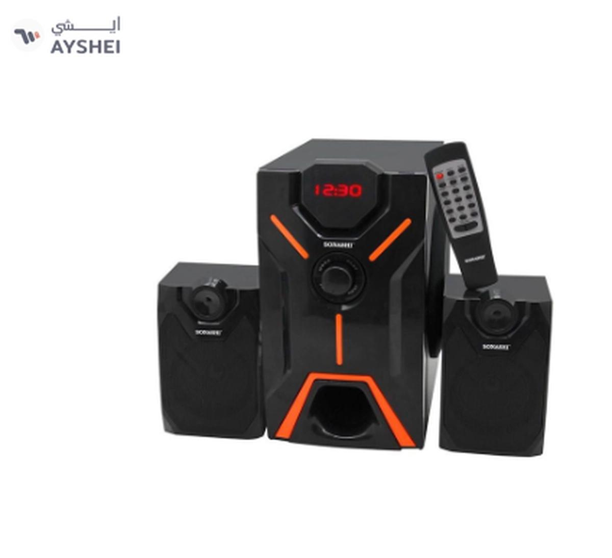 Sonashi 2.1 Channel Multimedia Bluetooth Speaker System With Remote Control Fm Radio-0-0