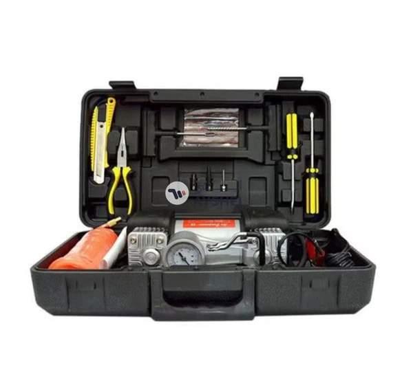 Camel 2-Cylinder Air Compressor With Plastic Tool Box