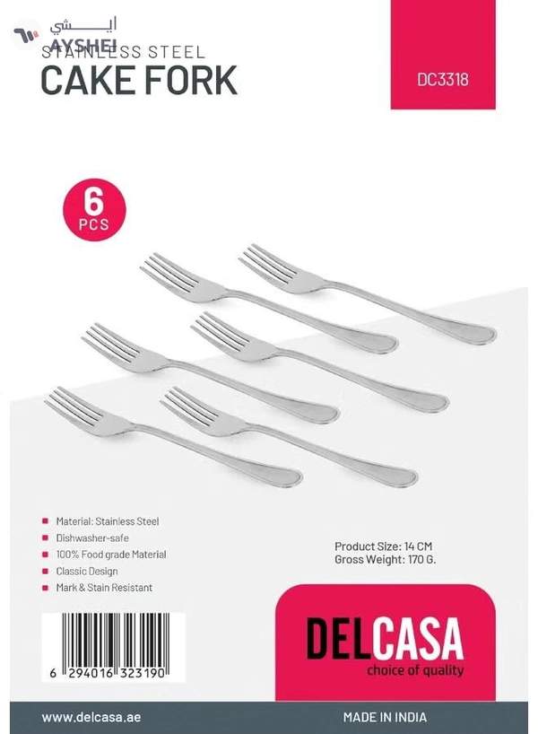 Delcasa DC3318 Cake Fork 6-Pieces