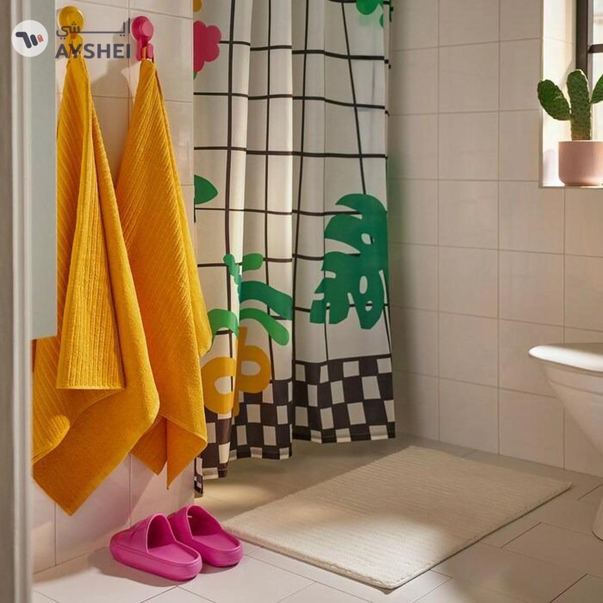 VÅGSJÖN Bath sheet, golden-yellow, 100x150 cm-2-2