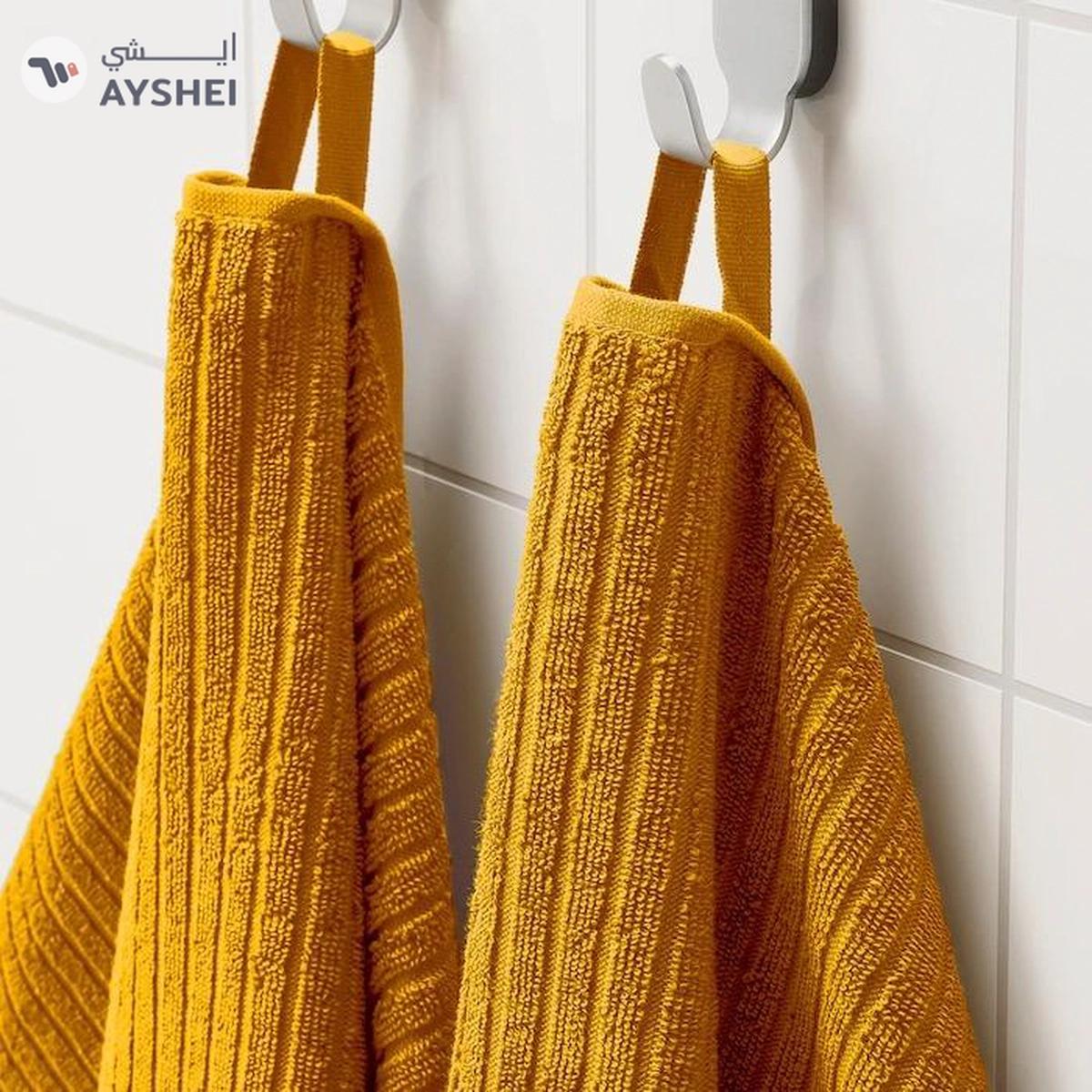 VÅGSJÖN Bath sheet, golden-yellow, 100x150 cm-5-5