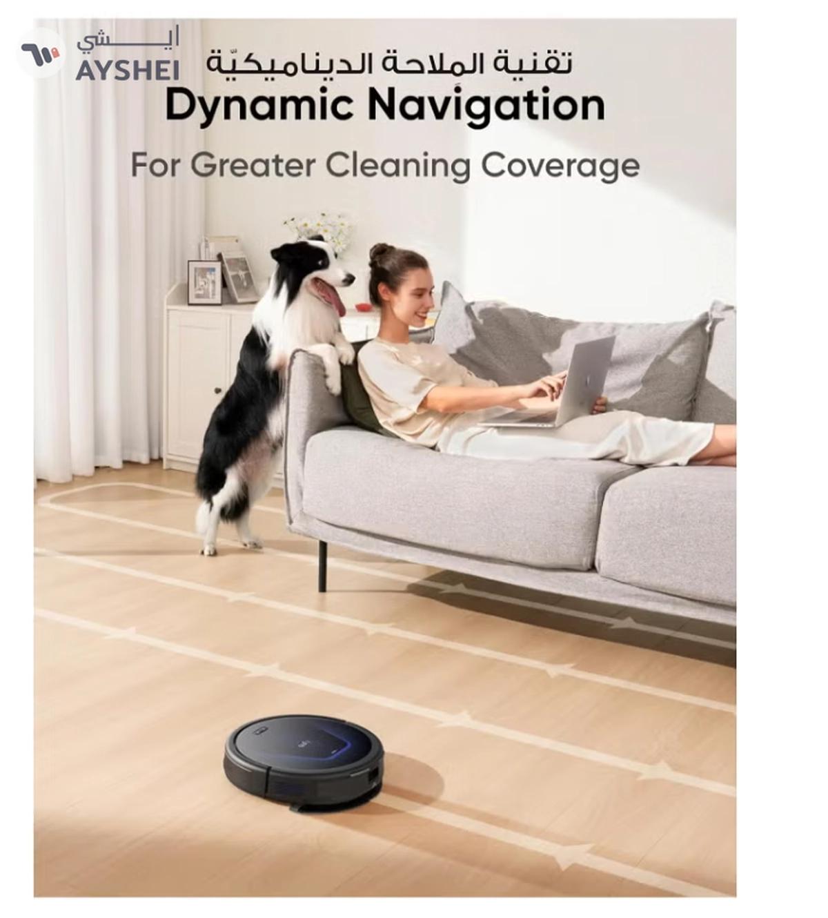 Eufy G50 Robot Vacuum With 4,000 Pa Powerful Suction, Dynamic Navigation And Pro Detangle Comb Roller Brush For Hair Cleaning, Mop Pad For Light Surface Cleaning, Perfect For Hard Floor, Pet Hair, Carpet 40 W T2212 Black-3-3