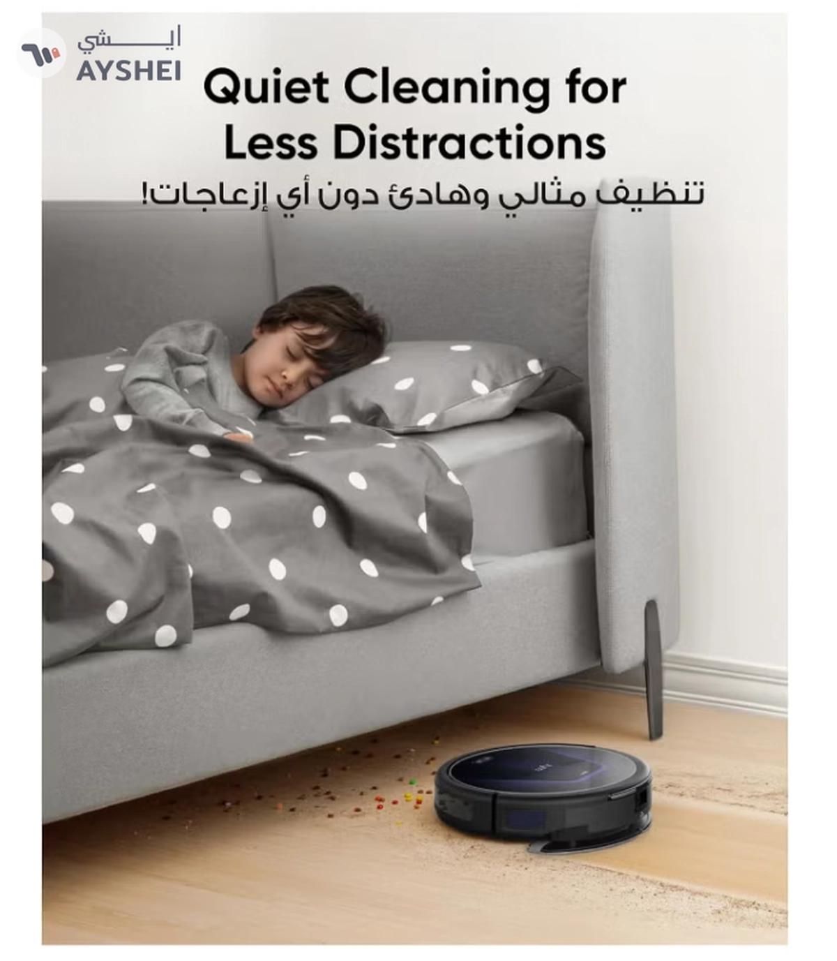 Eufy G50 Robot Vacuum With 4,000 Pa Powerful Suction, Dynamic Navigation And Pro Detangle Comb Roller Brush For Hair Cleaning, Mop Pad For Light Surface Cleaning, Perfect For Hard Floor, Pet Hair, Carpet 40 W T2212 Black-2-2