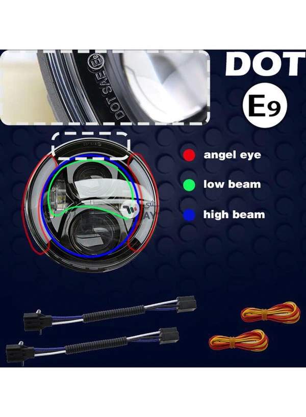 Generic Motorcycle LED Headlight With Turn Signal Lamp