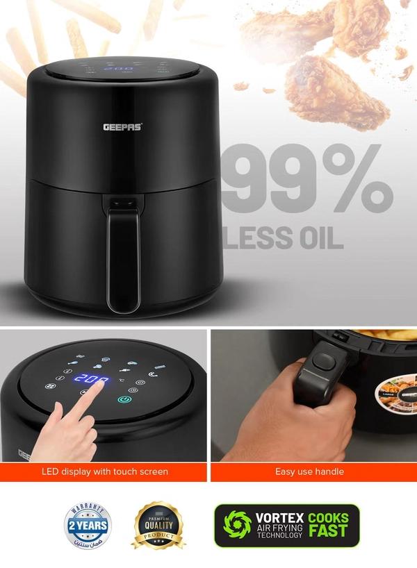 GEEPAS 4.0 L Digital Air Fryer, with Vortex Air Frying Technology