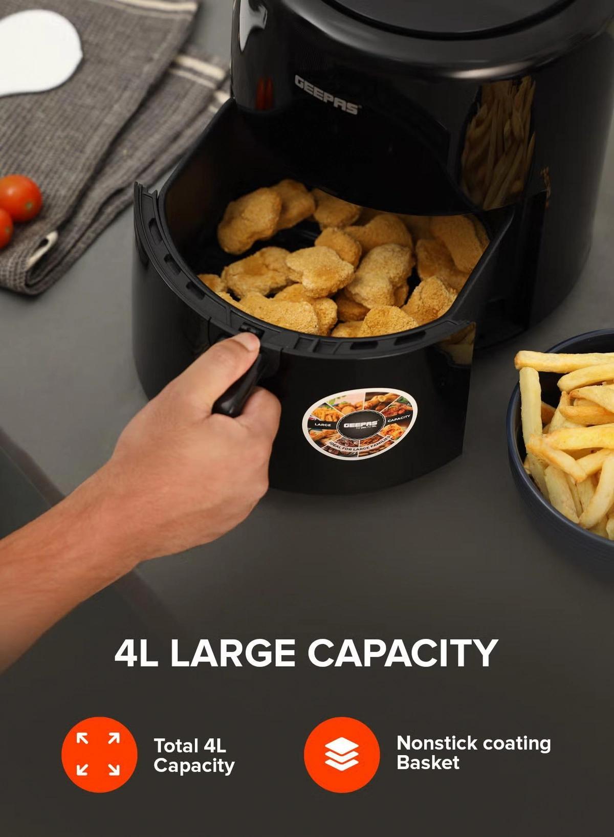 GEEPAS 4.0 L Digital Air Fryer, with Vortex Air Frying Technology-0-portrait