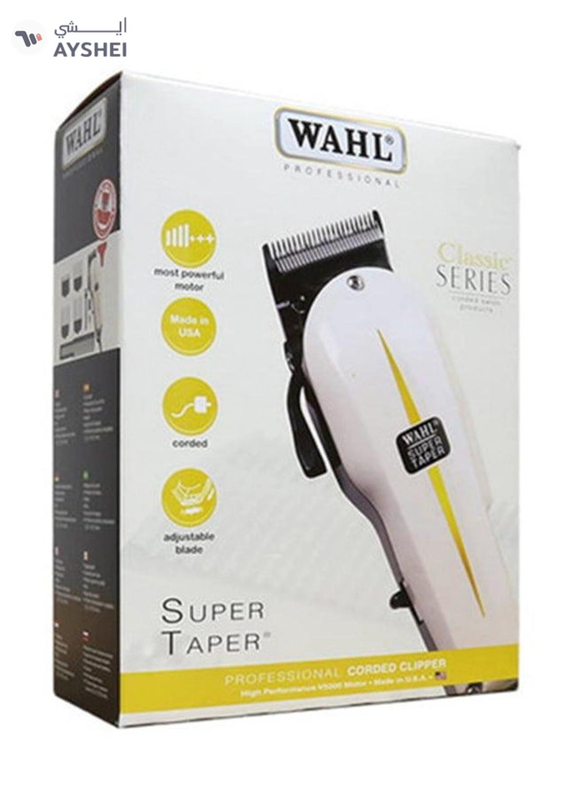 WAHL Corded Super Taper Hair Clipper Black/White/Yellow 8.1x19.8x25.4cm-1-1