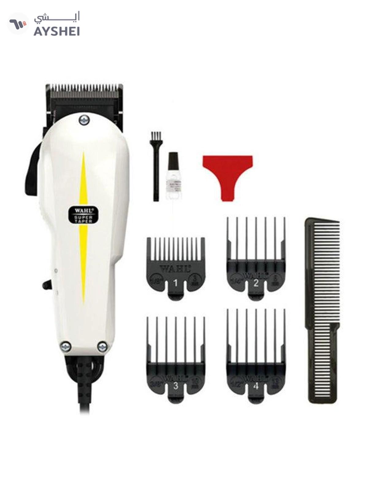 WAHL Corded Super Taper Hair Clipper Black/White/Yellow 8.1x19.8x25.4cm-1-portrait