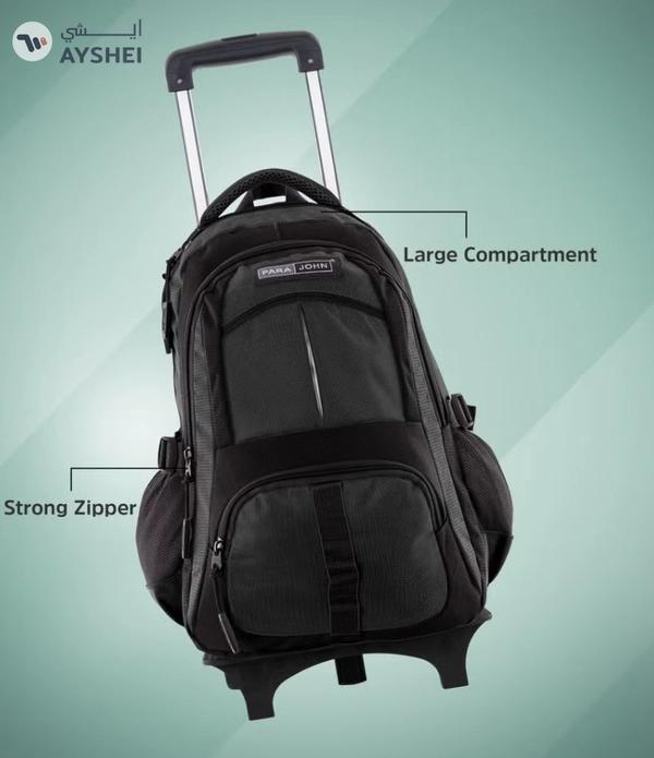 PARAJOHN Unisex Rolling Trolley Backpack with Adjustable Strap