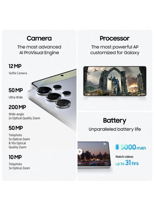 Samsung Galaxy S25 Ultra Dual SIM Titanium Grey 12GB RAM 256GB 5G - International Version