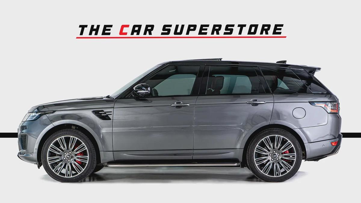 Range Rover Sport V8 Dynamic-GCC-22 Inch Rims-Black Contracting Roof-Red Interior-4-4