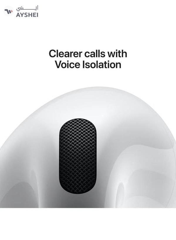 Apple AirPods 4 Wireless Earbuds, Bluetooth Headphones, Personalized Spatial Audio, Sweat and Water Resistant