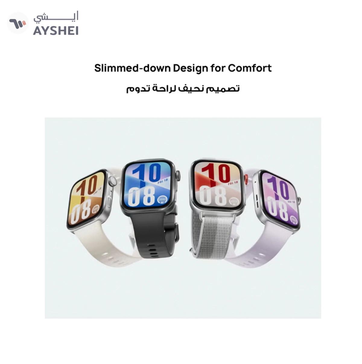 Huawei Watch FIT4 Smart Watch, 1.82” Display, 100+ Sports modes, Fitness and Sleep Tracker, Heart Rate Monitor, Emotional Wellbeing Assistant, up to 10-Day Battery Life, iOS & Android Black-1-1